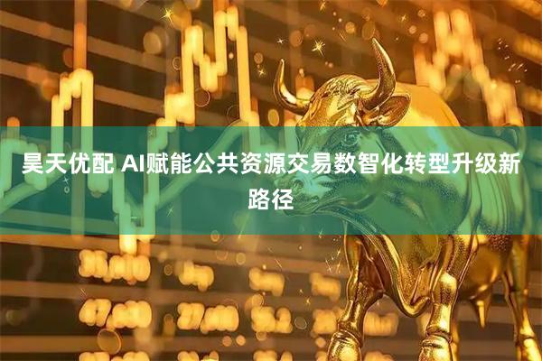 昊天优配 AI赋能公共资源交易数智化转型升级新路径
